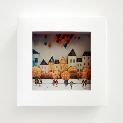 Ballons au-dessus de la ville