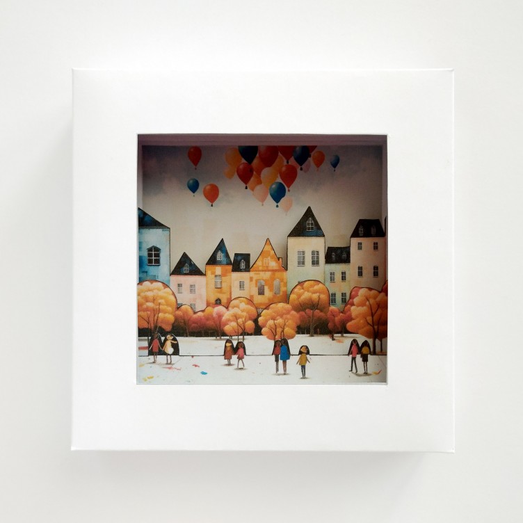Ballons au-dessus de la ville