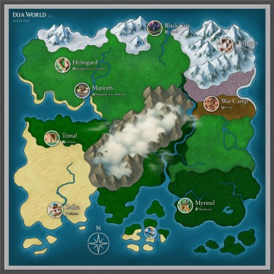 Carte du Monde d’Ixia