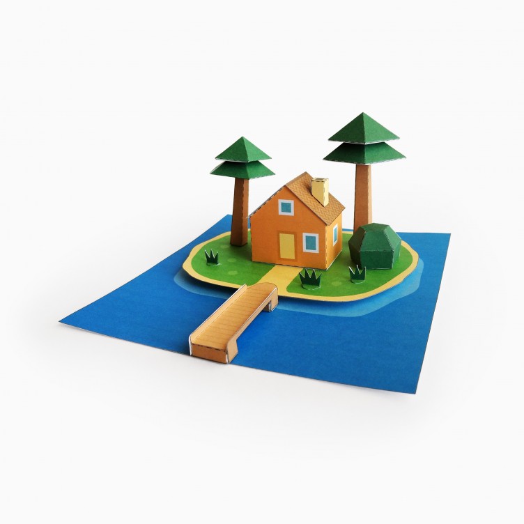 Maison sur une Île avec des Pins Maison sur une Île avec des Pins