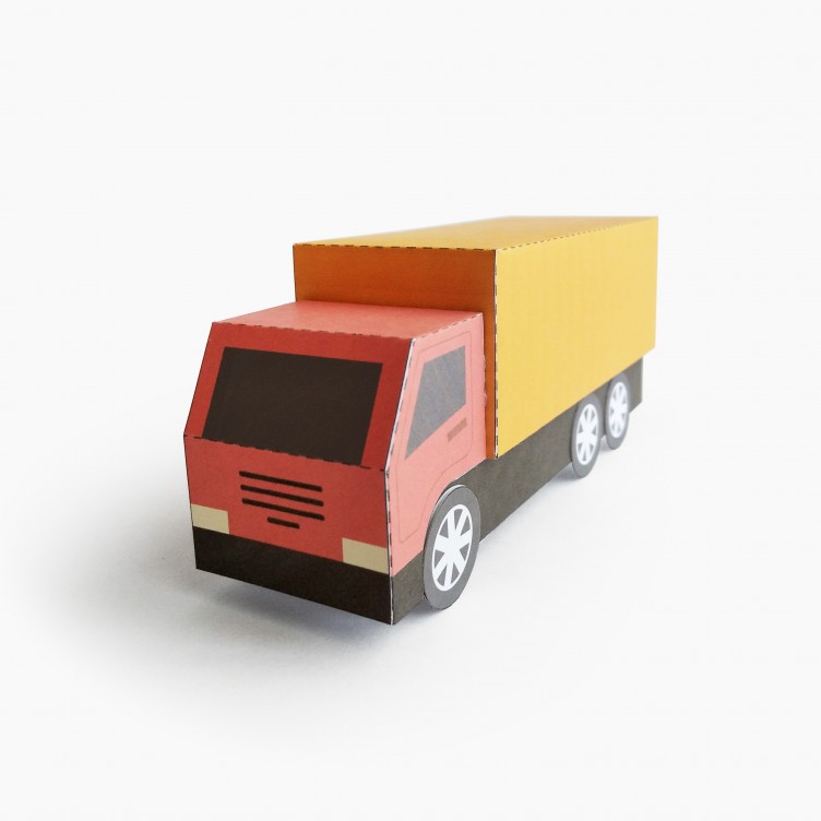 CAMION Type B. Jouet en papier / Boîte cadeau