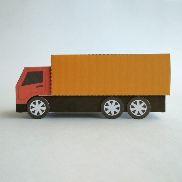 CAMION Type B. Jouet en papier / Boîte cadeau